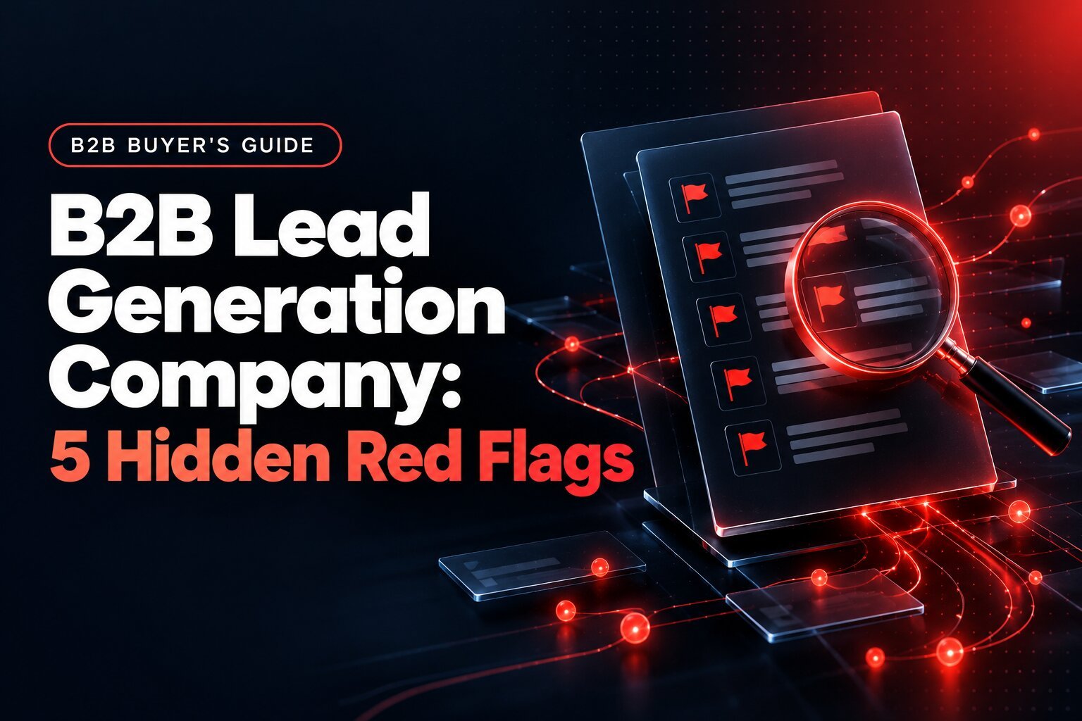 B2B lead generation company red flags checklist shown on a vendor proposal